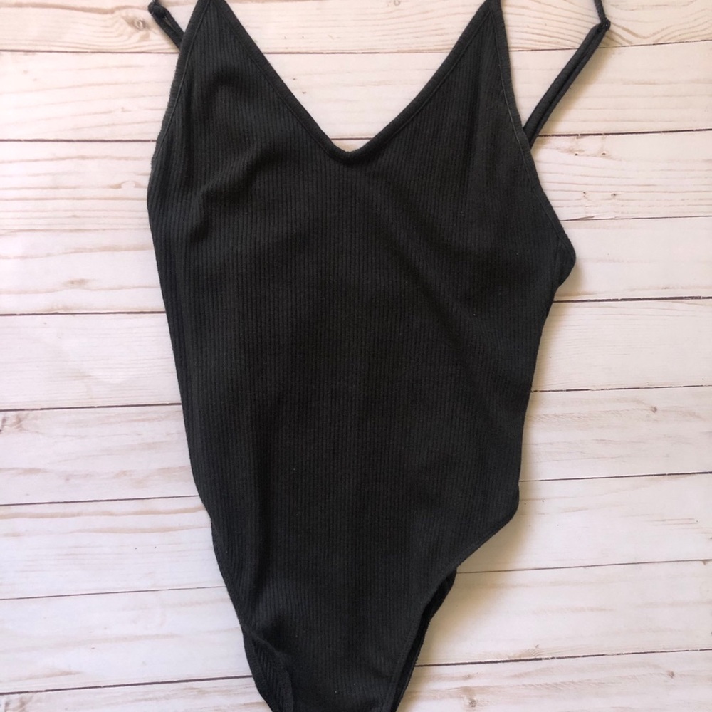 Ribbed Low Back Bodysuit
